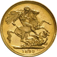 Χρυσή Αγγλική Λίρα 1899 - Βασίλισσα Βικτώρια Παλαιά Κεφαλή - S