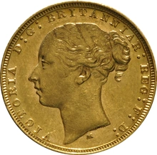 1879 Χρυσή Λίρα Αγγλίας – Bικτώρια Νέα Κεφαλή - Ασπίδα - M