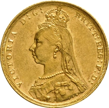 Χρυσή Αγγλική Λίρα 1892 - Βικτώρια Κεφαλή Jubilee - M