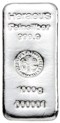 Heraeus 1 κιλό - Μπάρες Ασήμι Cast