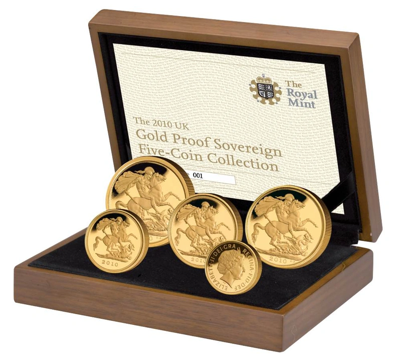 2010 Σετ 5 Χρυσές Λίρες Αγγλίας (Proof)