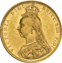 Χρυσή Αγγλική Λίρα 1889 - Βικτώρια Κεφαλή Jubilee - M