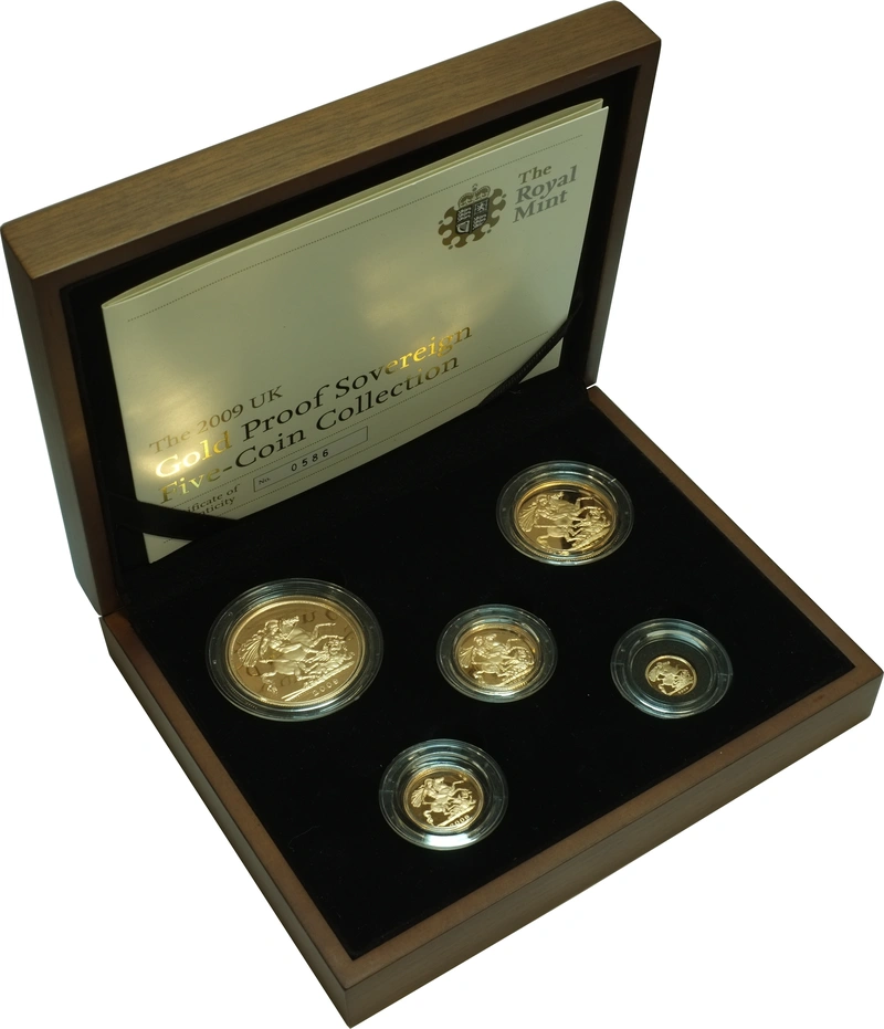 2009 Σετ 5 Χρυσές Λίρες Αγγλίας (Proof)