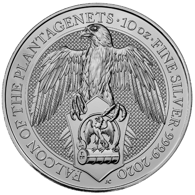 2020 Falcon of the Plantagenets 10oz Silver Coin - Queen's Beast