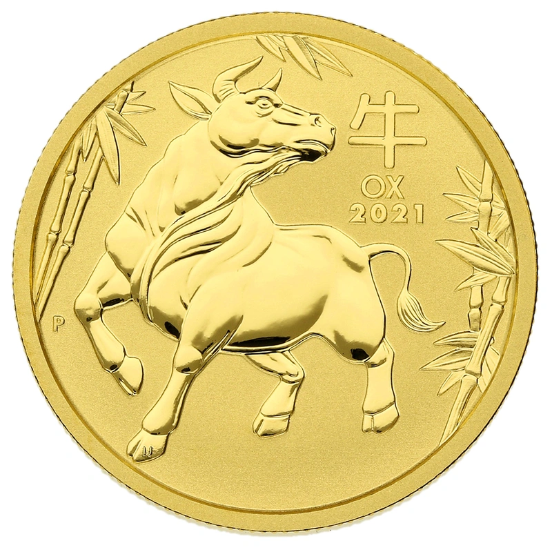 2021 Perth Mint Half Ounce Year of the Ox Gold Coin
