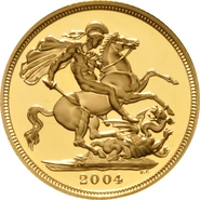 Χρυσή Λίρα Αγγλίας Proof 2004 (Χωρίς συσκευασία)