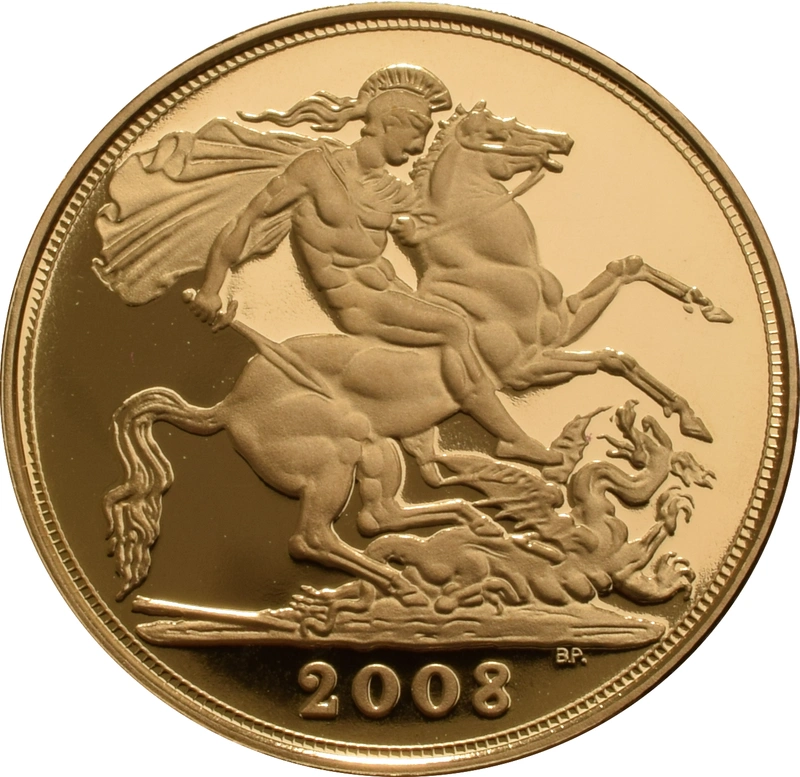 Χρυσή Λίρα Αγγλίας Proof 2008 (Χωρίς συσκευασία)