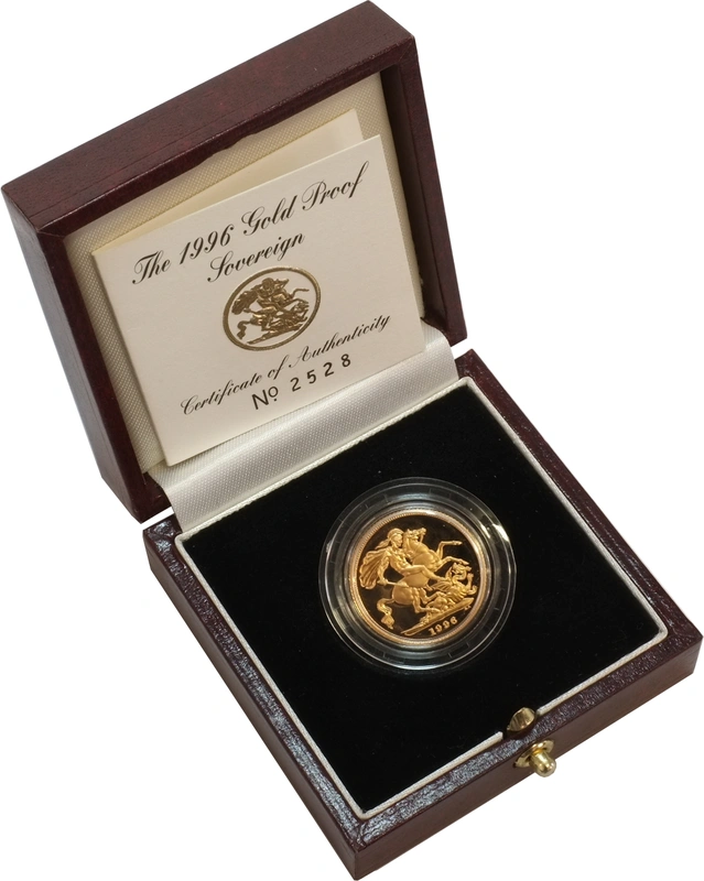 1996 Proof Gold Sovereign Boxed