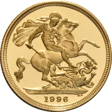Χρυσή Λίρα Αγγλίας Proof 1996 σε συσκευασία δώρου