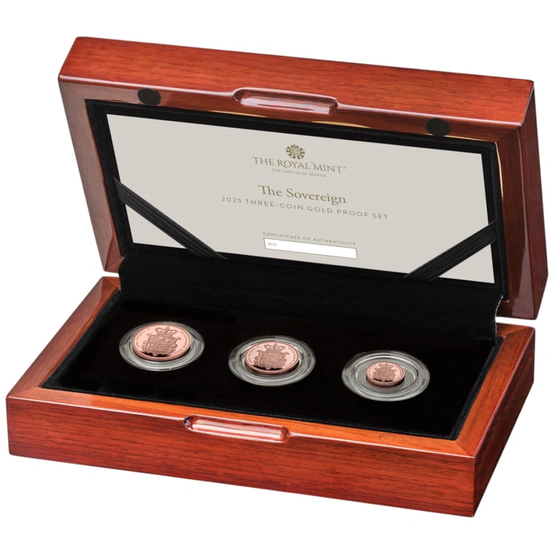 2025 Sovereign Three Coin Gold Proof Set Boxed