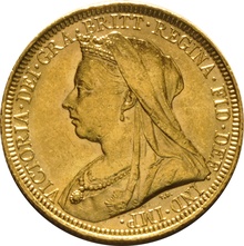 Χρυσή Αγγλική Λίρα 1893 - Βασίλισσα Βικτώρια Παλαιά Κεφαλή - S