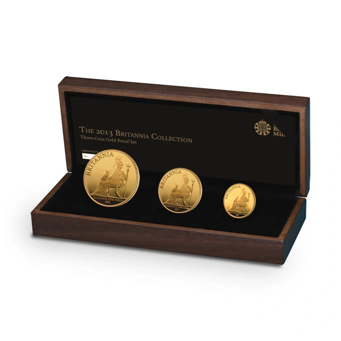 2013 Proof Gold Britannia 3 Coin Set Boxed