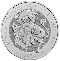 2024 Seymour Unicorn - Ασημένιο Νόμισμα Tudor Beasts 10 ουγγιές
