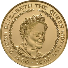 2002 Πενταπλή Χρυσή Λίρα της Αγγλίας - Queen Mother Memorial