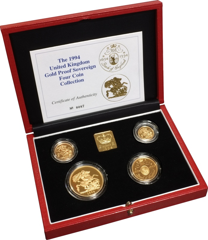1994 Gold Proof Sovereign Four Coin Set