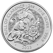 2023 Bull of Clarence - Ασημένιο Νόμισμα Tudor Beast 2 ουγγιές