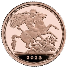 1/4 Χρυσή Αγγλική Λίρα Coronation 2023 (Proof) σε συσκευασία δώρου