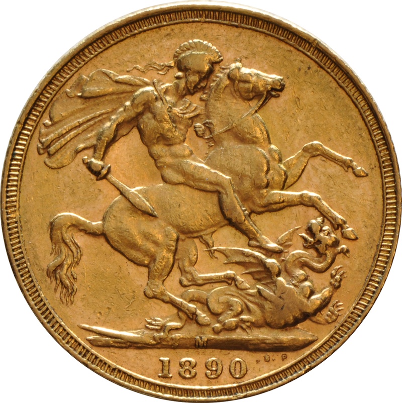 Χρυσή Αγγλική Λίρα 1890 - Βικτώρια Κεφαλή Jubilee - M