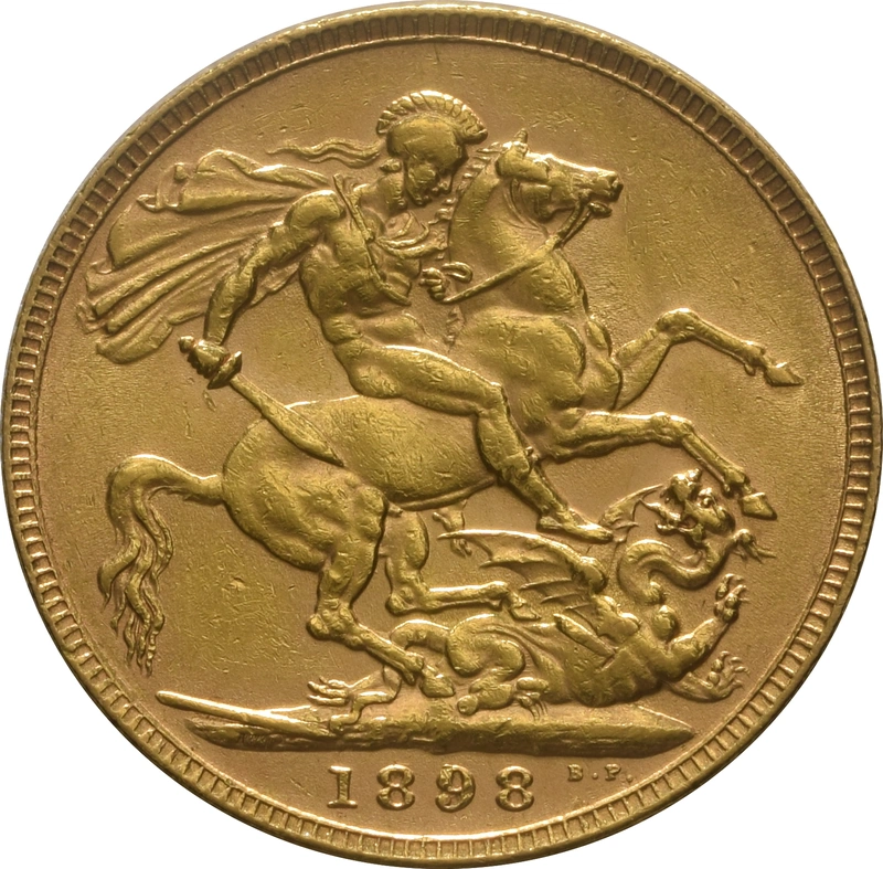 1898 Χρυσή Λίρα - Βικτώρια Παλαια Κεφαλή - Λονδίνο