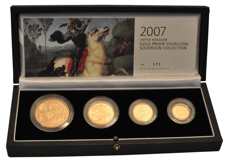 2007 Σετ 4 Χρυσές Λίρες Αγγλίας (Proof)