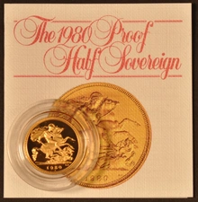 1980 Μισή Χρυσή Αγγλική Λίρα (Proof) σε συσκευασία δώρου