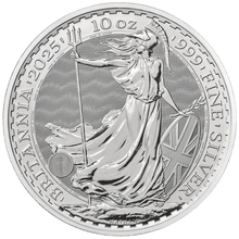 2025 Ασημένιο Νόμισμα Britannia - 10 ουγγιές