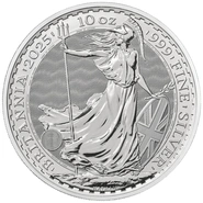 2025 Ασημένιο Νόμισμα Britannia - 10 ουγγιές