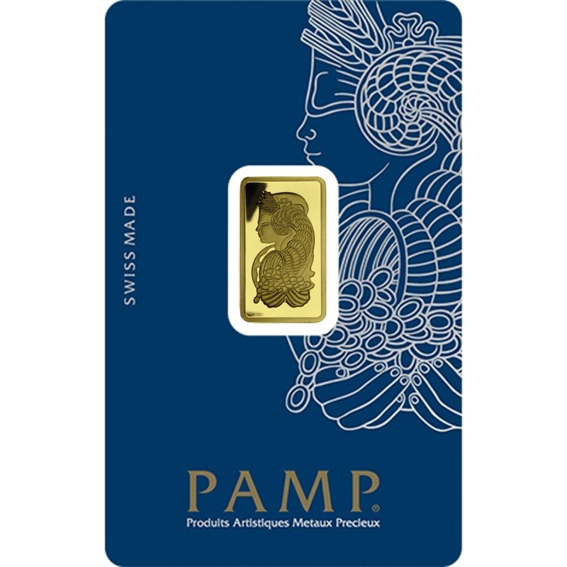 PAMP 5 Gram Gold bar Minted