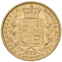 1872 Χρυσή Λίρα Αγγλίας – Bικτώρια Νέα Κεφαλή - Ασπίδα