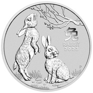 Ασημένιο Νόμισμα 1/2 ουγγιά -  Έτος του Κουνελιού 2023 - Perth Mint