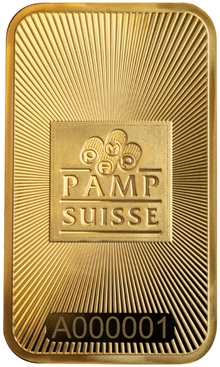 PAMP 1 ουγγιά Suisse - Μπάρες Χρυσού