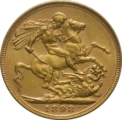 1898 Χρυσή Λίρα - Βικτώρια Παλαια Κεφαλή - Λονδίνο
