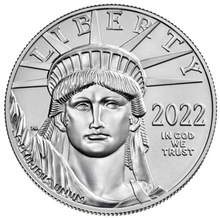 Πλατηνένιο Αμερικανικό Νόμισμα Αετού 2022 - 1 ουγγιά