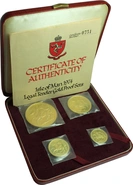 1974 Σετ 4 Χρυσών Λιρών Proof - Isle of Man