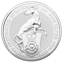 2021 White Greyhound of Richmond, Queen's Beast - Ασημένιο Νόμισμα - 2 ουγγιές