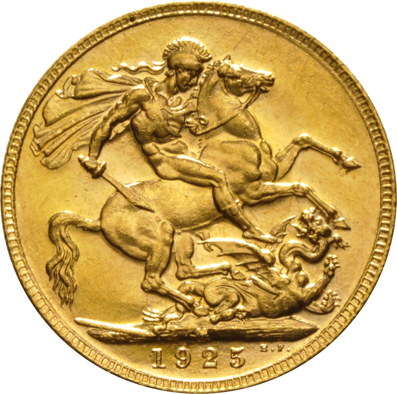 Χρυσή Αγγλική Λίρα 1925 - Βασιλιάς Γεώργιος ο Ε' - M
