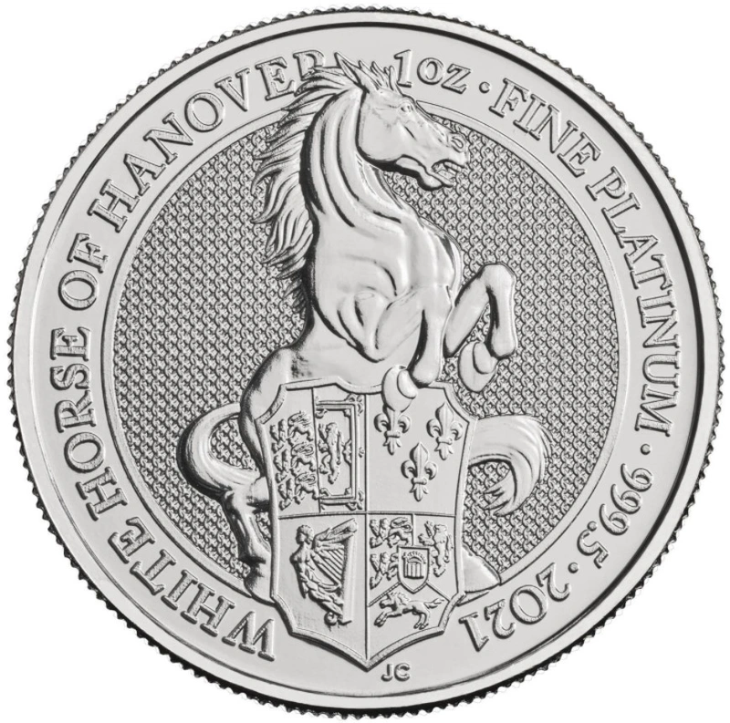 2021 White Horse of Hanover - Queen's Beast - Νόμισμα από Πλατίνα - 1 ουγγιά