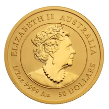 Χρυσό νόμισμα Perth Mint 2022 - Έτος της Τίγρης - 1/2 της ουγγιάς