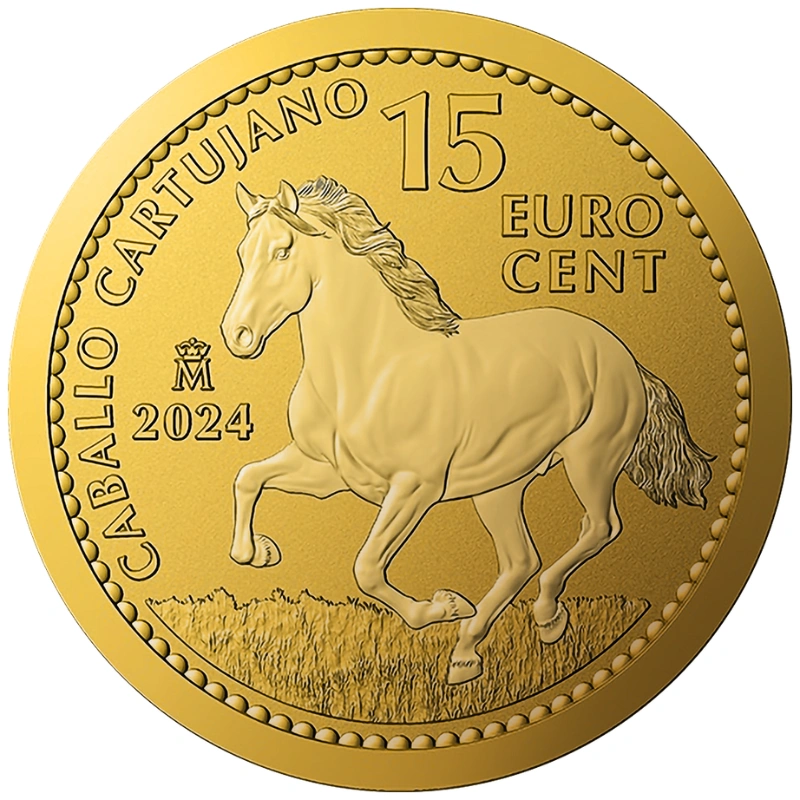 2024 Χρυσό Νόμισμα Ισπανίας Carthusian Horse - 1/10 της ουγγιάς