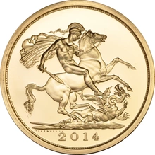 2014 Πενταπλή Χρυσή Αγγλική Λίρα (Uncirculated)