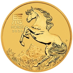 2026 Χρυσό νόμισμα Έτος του Αλόγου 1/4 ουγγιάς Perth Mint Αυστραλιανή Σεληνιακή Σειρά