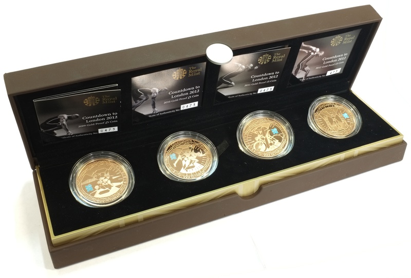 Countdown to London 2012 Gold Proof £5 four coin set