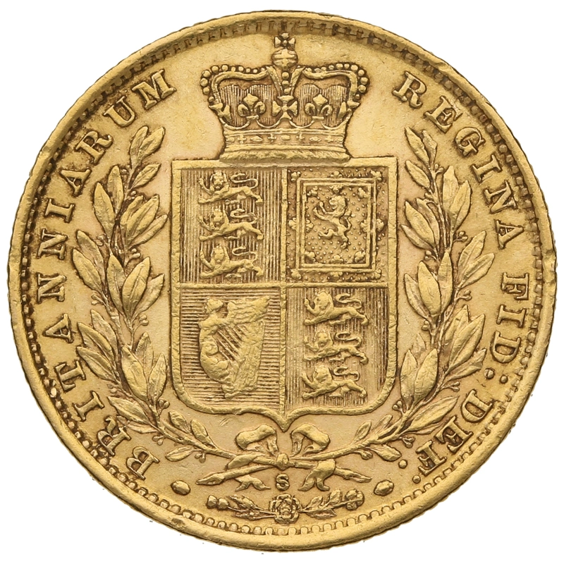1882 Gold Sovereign Coin Queen Victoria Young Head Shield Back Sydney