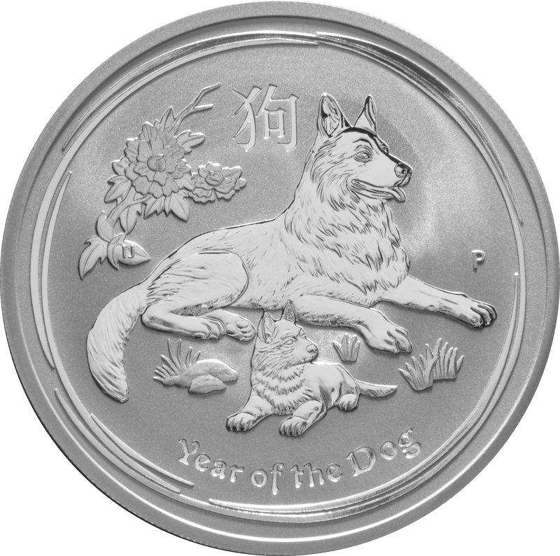 2018 2oz Australian Lunar Year of the Dog Silver Coin