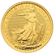 Χρυσό Νόμισμα Britannia 2023 Βασίλισσα Ελισάβετ ΙΙ - 1/2 Ουγγιά