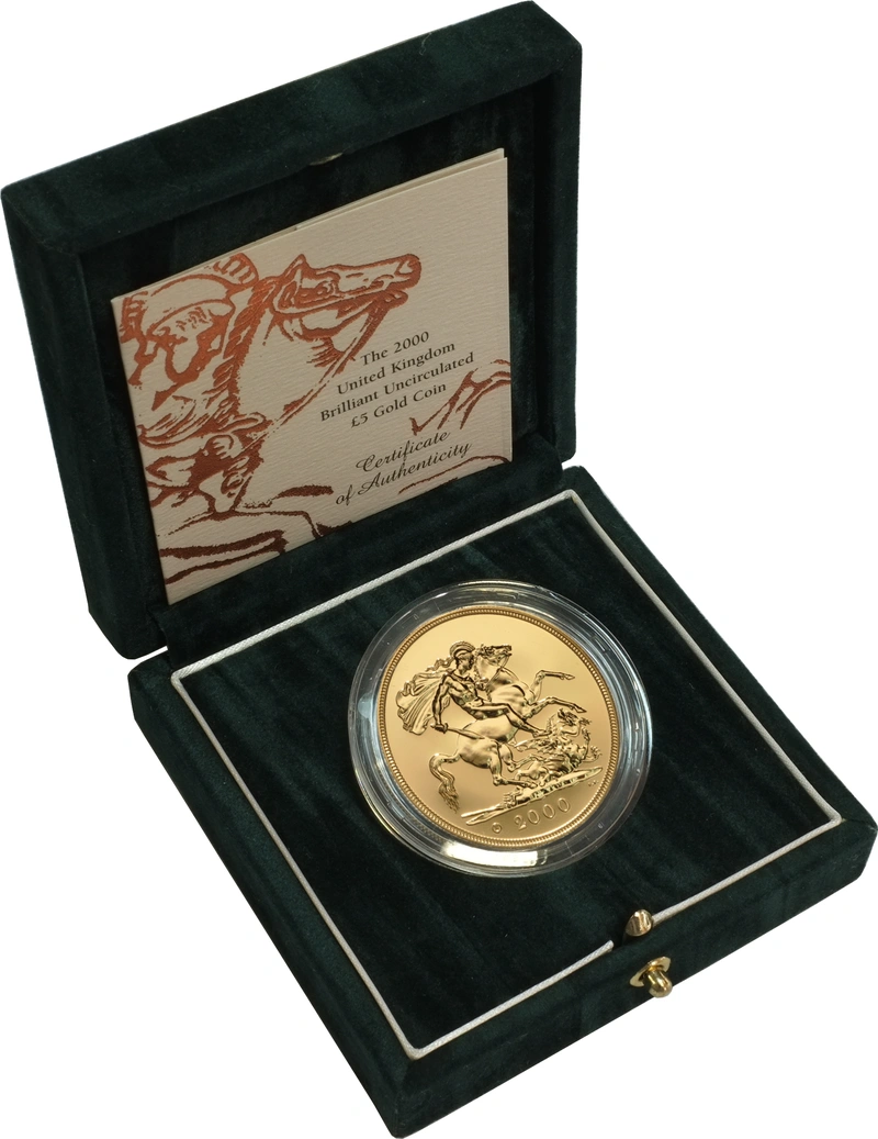 2000 - Πενταπλή Χρυσή Αγγλική Λίρα (Uncirculated)