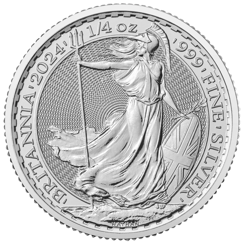 2024 Ασημένιο Νόμισμα της Αγγλίας 1/4 Ουγγιάς - Britannia