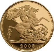 Χρυσή Λίρα Αγγλίας Proof 2008 (Χωρίς συσκευασία)