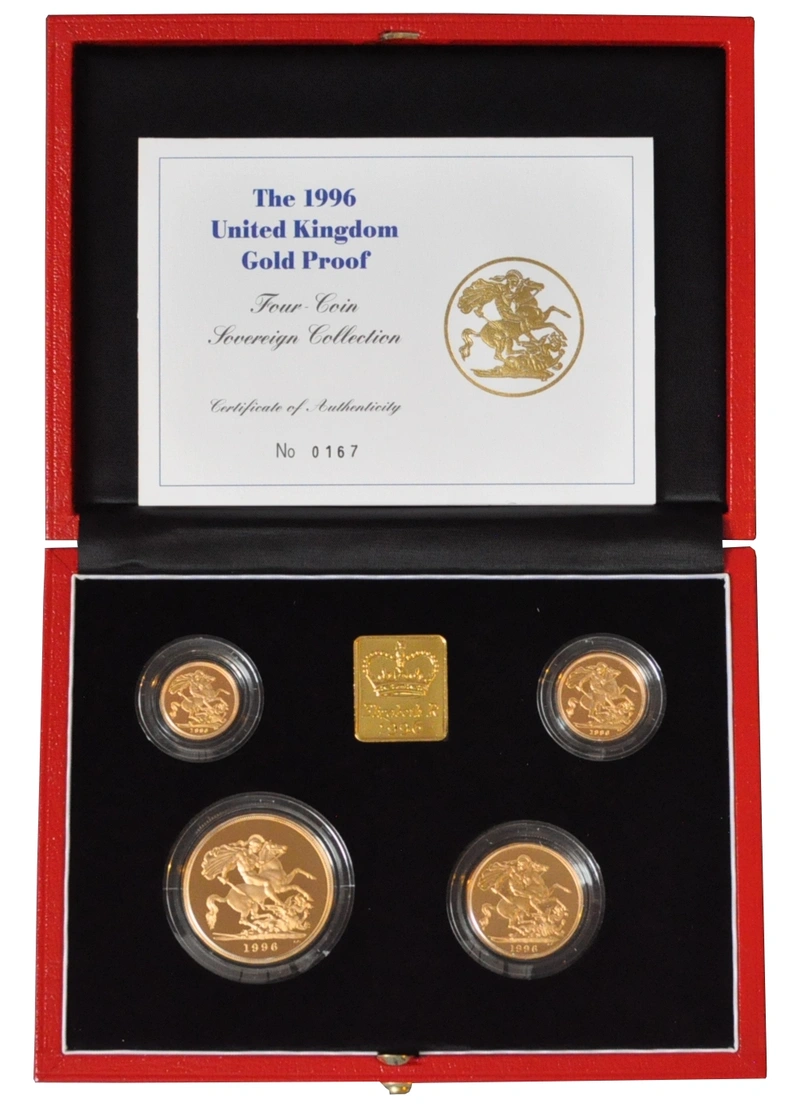 1996 Σετ 4 Χρυσές Λίρες Αγγλίας (Proof)