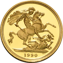 1990 Σετ 3 Χρυσές Λίρες Αγγλίας (Proof)